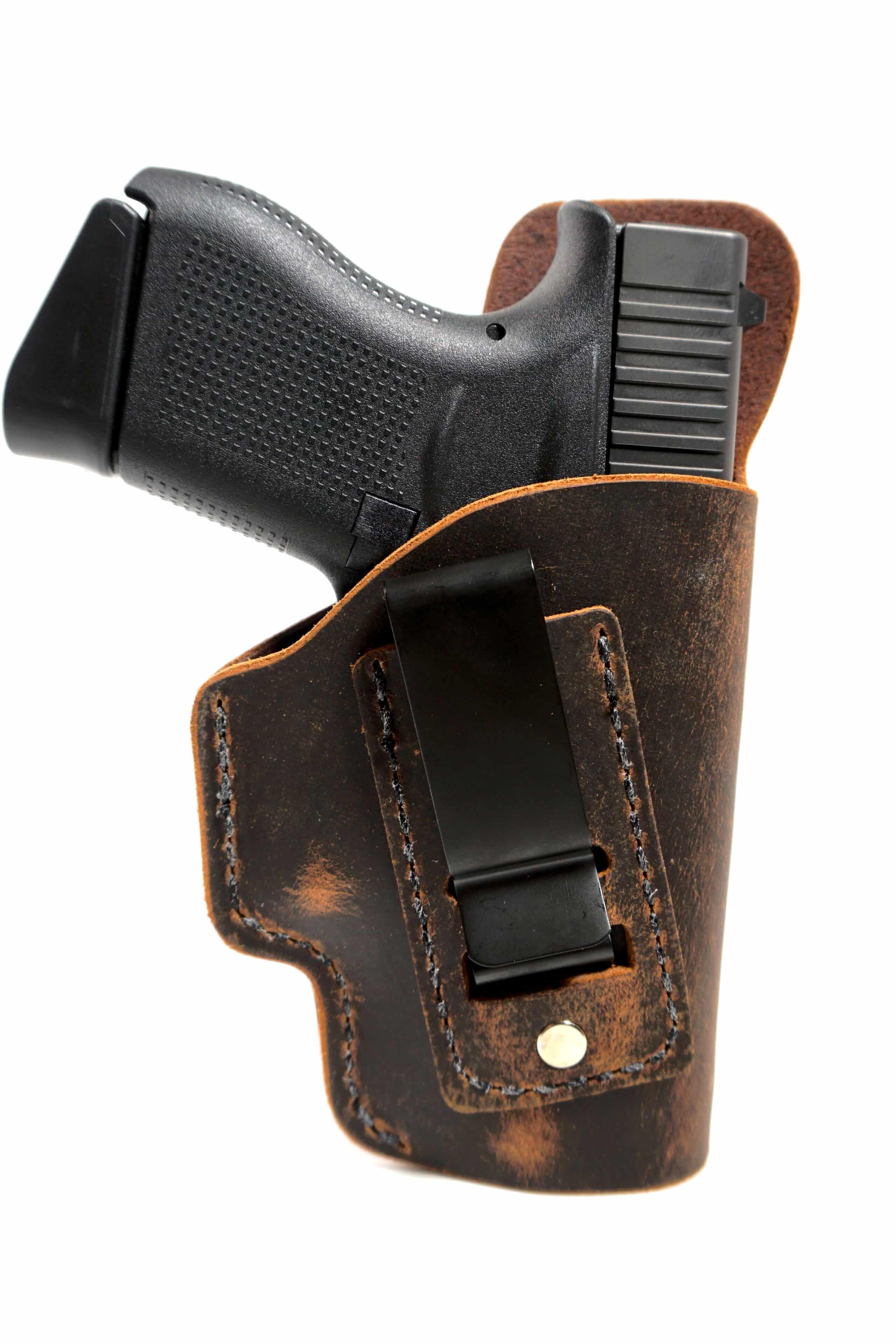 Glock 43 IWB Leather Holster Lifetime Warranty Made in the U.S.A.