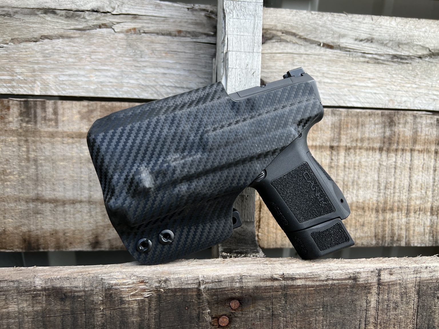 thumbnail image 2 of R&R Holsters Canik IWB Tactical Hybrid Holster – For Olight PL-Mini 2 (Matte Black) 2 of 6