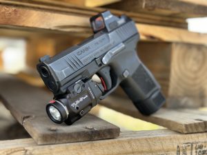 Canik MC9 with Streamlight TLR-8 Sub Light Bearing Holster